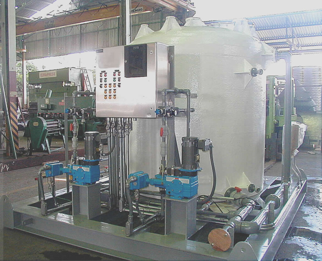 Paquete de inyección de hipoclorito de sodio pre-ensamblado en taller — Sumio Water Systems